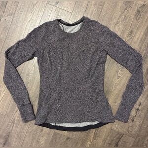 Lululemon Runderful Long Sleeve — Color: Rush Jacquard Black White —Size 10